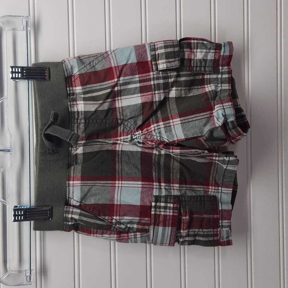 Gymboree Elastic Waist Plaid Shorts 18-24 Months